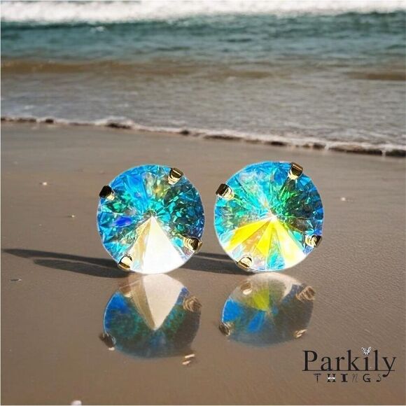 Handcrafted earrings with Swarovski crystal - Picture 1 of 5